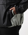 Shop Men's Black & Green Color Block Oversized Plus Size Windcheater Jacket