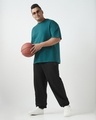 Shop Men's Black Oversized Plus Size Joggers-Full