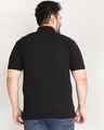 Shop Men's Black Plus Size Polo T-shirt-Full