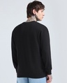 Shop Men's Black Oversized Sweatshirt-Full