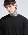 Shop Men's Black Oversized Sweatshirt