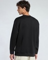 Shop Men's Black Textured Oversized Sweatshirt-Full