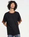 Shop Men's Black Oversized T-shirt-Front