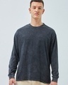 Shop Men's Black Oversized T-shirt-Front