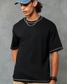 Shop Men's Black Oversized T-shirt-Front