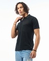 Shop Men's Black Flatknit Polo T-shirt-Design