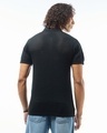 Shop Men's Black Flatknit Polo T-shirt-Full