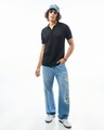 Shop Men's Black Flatknit Polo T-shirt