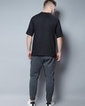 Shop Men's Black Oversized T-shirt-Full