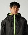 Shop Men's Black Oversized Windcheater Jacket