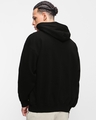 Shop Men's Black Oversized Zipper Hoodie-Full