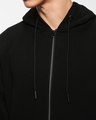 Shop Men's Black Oversized Zipper Hoodie