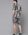 Shop Men's Black Paisley Printed Slim Fit Co-ordinates-Full