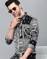 Shop Men's Black Paisley Printed Slim Fit Shirt