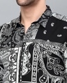 Shop Men's Black Paisley Printed Slim Fit Shirt