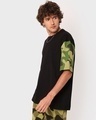 Shop Men's Black Pand Camo Sleeve Super Loose T-shirt-Design
