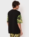 Shop Men's Black Pand Camo Sleeve Super Loose T-shirt-Full
