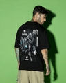 Shop Men's Black Panther Mech Graphic Printed Oversized T-shirt-Front