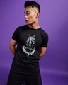 Shop Men's Black Panther Portrait T-shirt-Front