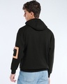 Shop Men's Black & Peach Cobbler Color Block Oversized Hoodies-Full