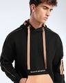 Shop Men's Black & Peach Cobbler Color Block Oversized Hoodies