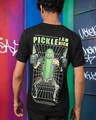 Shop Men's Black Pickle Rick Graphic Printed T-shirt-Front
