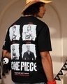 Shop Men's Black Pirate Crew Graphic Printed Oversized T-shirt-Front