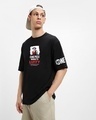 Shop Men's Black Pirate Crew Graphic Printed Oversized T-shirt-Full