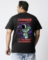 Shop Men's Black Planet Astronaut Graphic Printed Plus Size T-shirt-Design