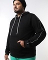 Shop Men's Black Plus Size Hoodies-Front