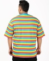 Shop Men's Pride Multicolor Striped Loose Fit Plus Size T-shirt-Design