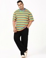 Shop Men's Pride Multicolor Striped Loose Fit Plus Size T-shirt-Full