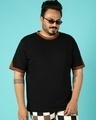Shop Men's Black Plus Size Oversized T-shirt-Front