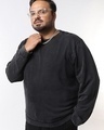 Shop Men's Black Plus Size Sweatshirt-Front