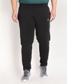 Shop Men's Black Plus Size Track Pants-Front
