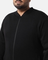 Shop Men's Black Plus Size Zipper Sweatshirt