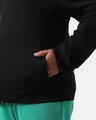 Shop Men's Black Plus Size Zipper Sweatshirt