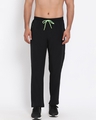 Shop Men's Black Polyester Track Pants-Full