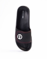 Shop Men's Black Poolverine Printed Velcro Sliders-Full