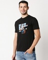 Shop Men's Black Popeye Cotton T-shirt-Full