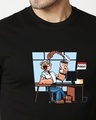 Shop Men's Black Popeye Cotton T-shirt