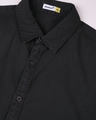 Shop Men's Black Poplin Lycra Slim Fit Casual Shirt