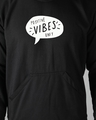 Shop Men's Black Positive Vibes Only Hoodie Sweatshirt-Full