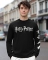 Shop Men's Black Potter Graphic Printed Oversized T-shirt-Front