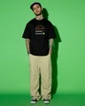 Shop Men's Black Prashant Graphic Printed Oversized T-shirt