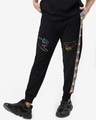 Shop Men's Black Side Striped Joggers-Front