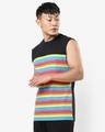 Shop Men's Black Pride Striped Vest-Design