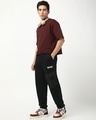 Shop Men's Black NASA Typography Oversized Cargo Joggers