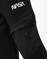 Shop Men's Black NASA Typography Oversized Cargo Joggers