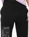 Shop Men's Black Batman Graphic Printed Oversized Track Pants